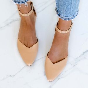 Bared Footwear “Rhea” Beige Leather Flat